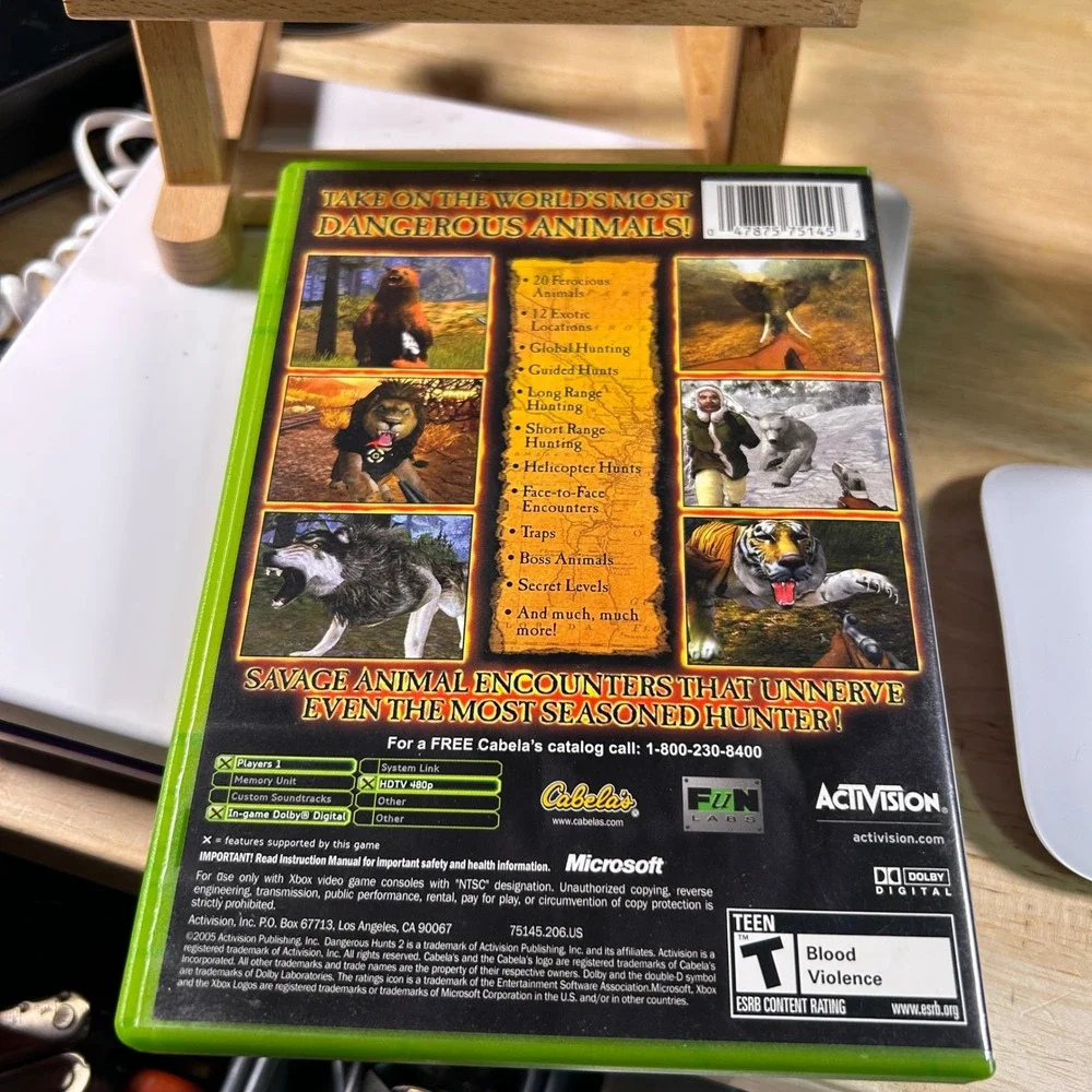 Cabelas Dangerous Hunts 2 Microsoft Xbox Original 2005 Activision CIB Hunting